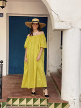 Load image into Gallery viewer, VESTIDO BARDOT LINO AMARILLO