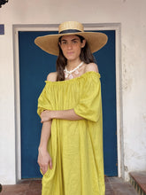 Load image into Gallery viewer, VESTIDO BARDOT LINO AMARILLO