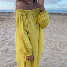 Load image into Gallery viewer, VESTIDO BARDOT LINO AMARILLO