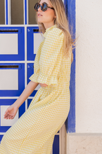 Load image into Gallery viewer, VESTIDO TRULLI VICHY LIMÓN