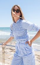 Load image into Gallery viewer, PANTALÓN INVERNESS VICHY AZUL CLARO