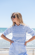 Cargar imagen en el visor de la galería, CAMISA TRULLI GOMAS VICHY AZUL