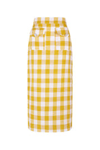 Load image into Gallery viewer, FALDA LIMONE CUADROS AMARILLOS