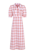 Load image into Gallery viewer, VESTIDO FRAGOLA CUADROS ROSAS