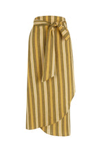 Cargar imagen en el visor de la galería, FALDA PAREO SAFI RAYAS AMARILLAS