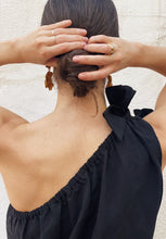 Load image into Gallery viewer, BLACK LINEN PANAMA TOP