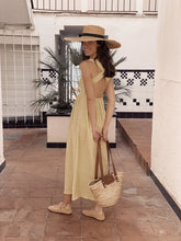 Load image into Gallery viewer, VESTIDO CADAQUÉS VICHY AMARILLO
