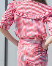 Cargar imagen en el visor de la galería, PANTALÓN TULIP VICHY ROJO