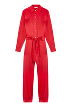 Load image into Gallery viewer, BALTAZHAR RED SATIN JUMPSUIT
